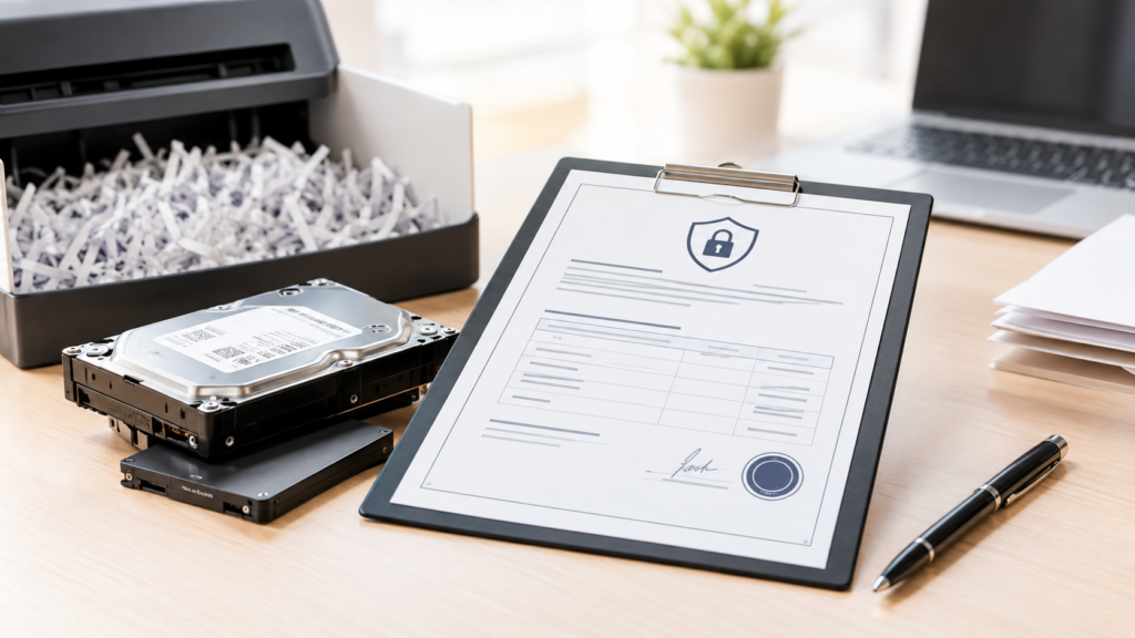 Template for Certificate of Destruction